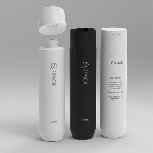 Wholesale 250ml White Black Frosted Matt Surface Eco Friendly HDPE Plastic Empty Shampoo Squeeze Bottle With Disc Cap