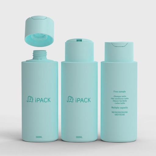Best Price Tamper-Proof Disc Cap Plastic Shampoo Shower Gel Cosmetic Product Packaging 300ml PE Bottle