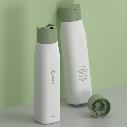 Colorful Design Low MOQ 3D UV Printing 400ml Green Unique Shampoo Lotion Plastic Bottle