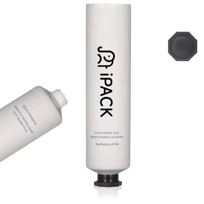 Custom Soft 100ml 120ml 150ml 200ml Round Flip Lid Cosmetic Cream Tube squeeze plastic tubes