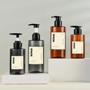 Luxury 300ml 500ml Round Empty Conditioner Shower Gel PET Plastic Packaging Shampoo spray Pump Bottle