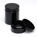 Luxury cosmetic Jars Empty 100ml 500ml Plastic Jars Pet Face Cream Matte Black Plastic Cosmetic Jars