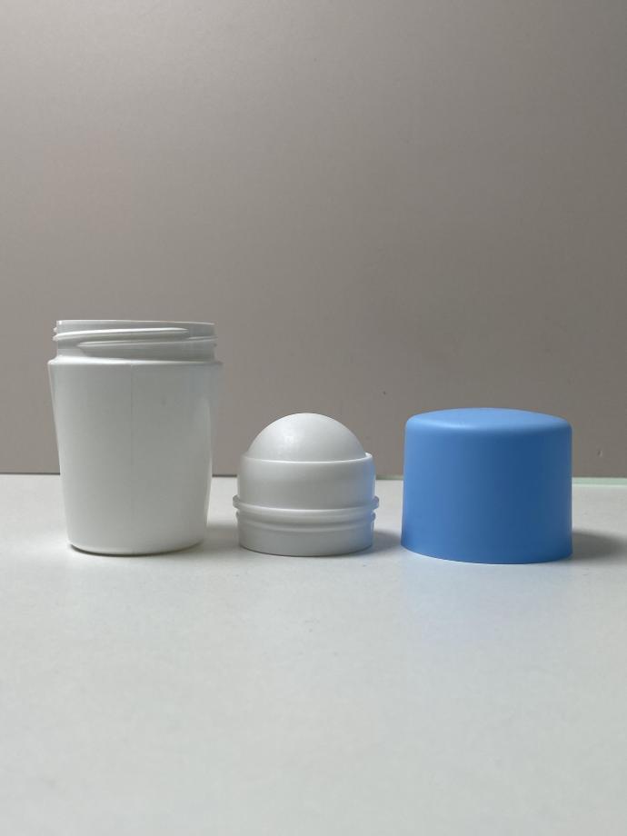 Wholesale 50ml Gel Deodorant Bottle Packaging Empty Frosted PP Plastic Roll on Bottle With Roller Ball