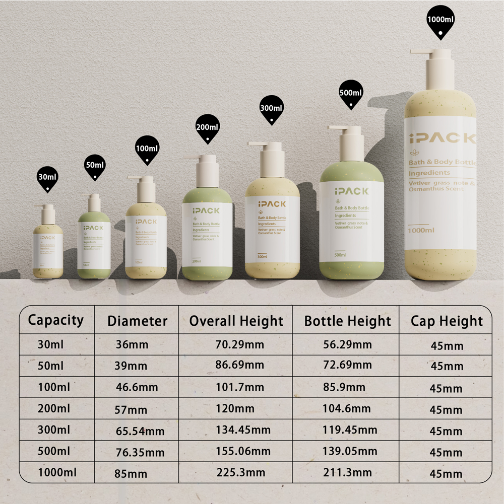300ml HDPE Recyclable Cosmetic Packaging Wholesale Patented Disc Cap Plastic Shampoo Bottles