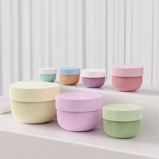 Empty Skincare Packaging Portable PP Round Matte Face Cream Jar