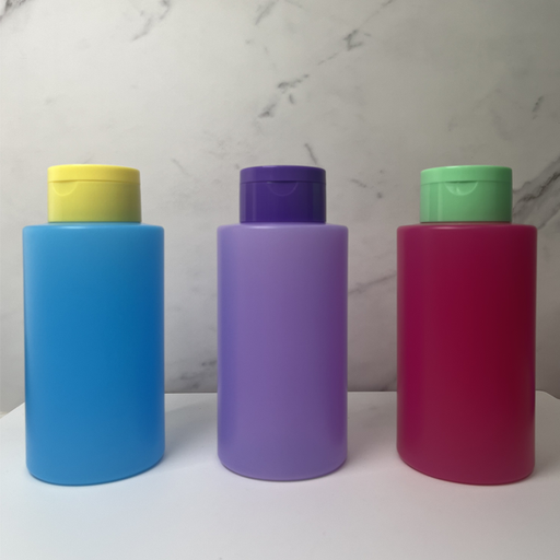 iPACK Colorful Cylindrical 500ml HDPE Flip Top Cap Shampoo Bottle Packaging