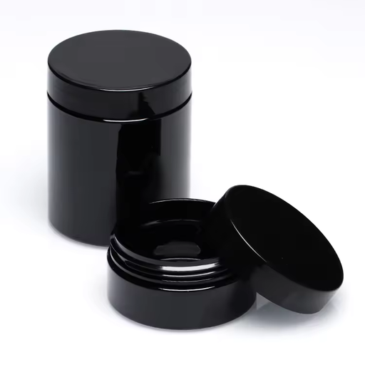Luxury cosmetic Jars Empty 100ml 500ml Plastic Jars Pet Face Cream Matte Black Plastic Cosmetic Jars