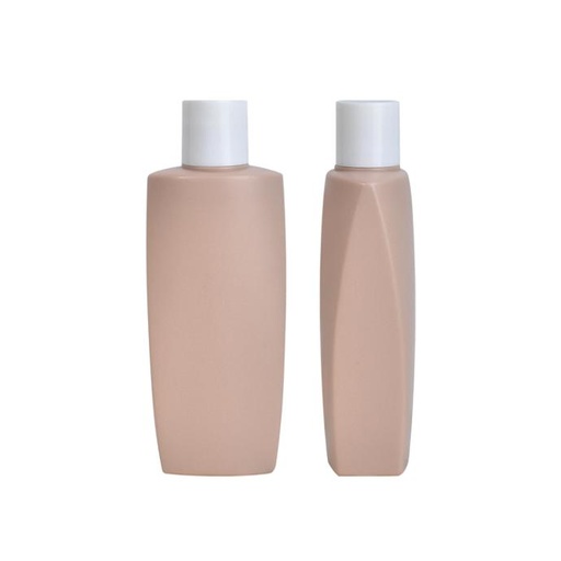 Custom Rose Pink Plastic Flat Body Wash Shampoo Conditioner Packaging Lotion Pump Bottles